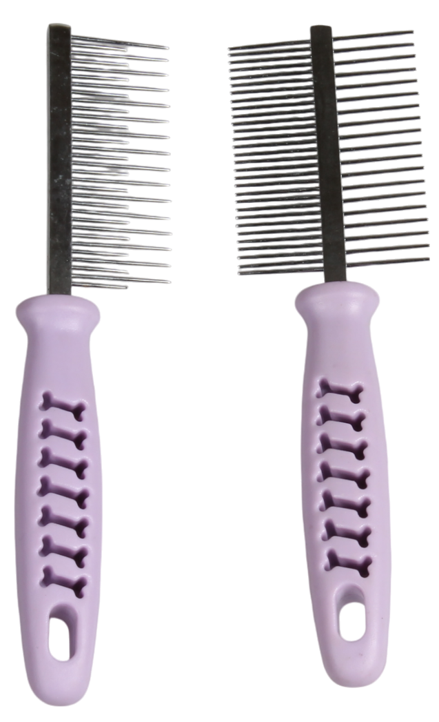 KK-1643~長短針膠柄梳(32針)